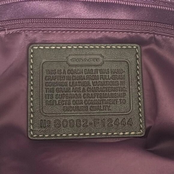 Auth COACH Hampton Leather Satchel F12444 Black Leather - Handbag - Picture 8 of 10